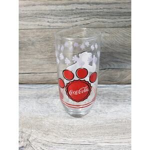 1999 Coca Cola Clear Glass With Polar Bear Logo Drinking Glass